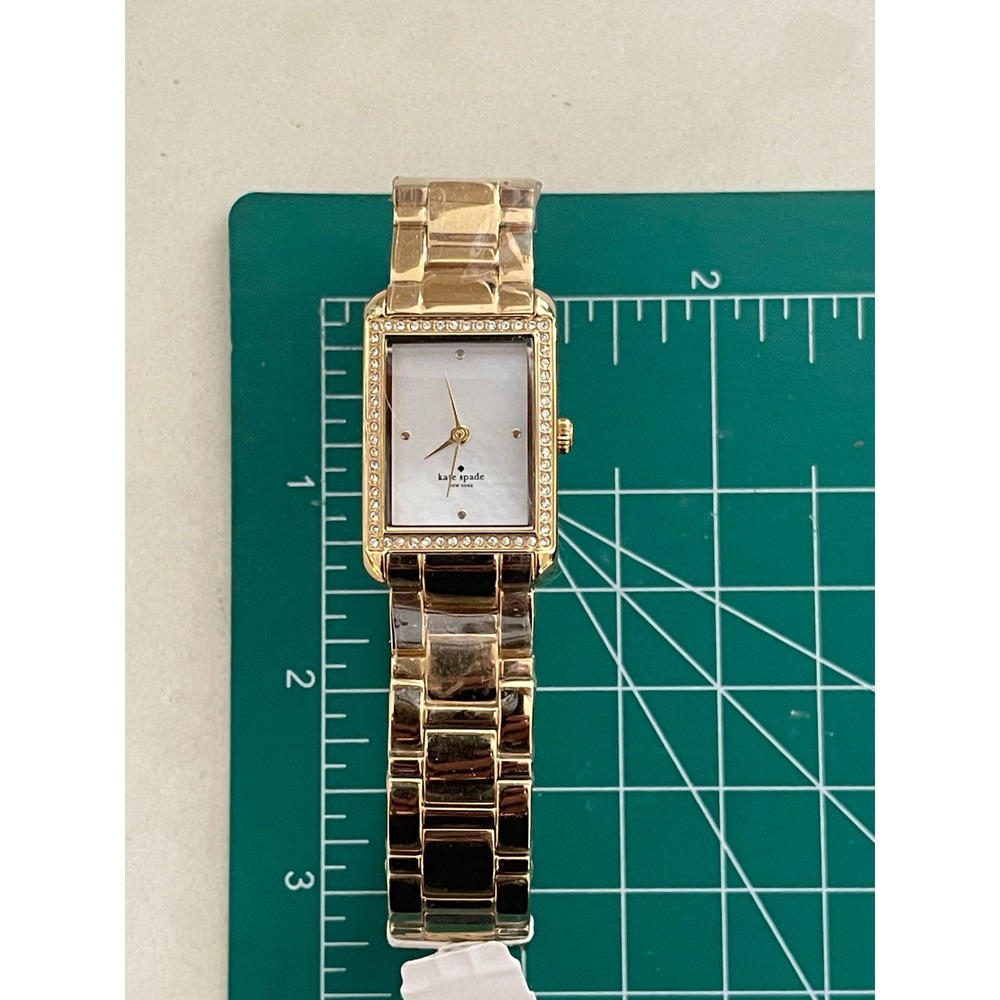 Kate Spade New York "Waldorf" SS/Gold Tone Crystal Bracelet Watch 1YRU0064 NWT - Picture 12 of 12